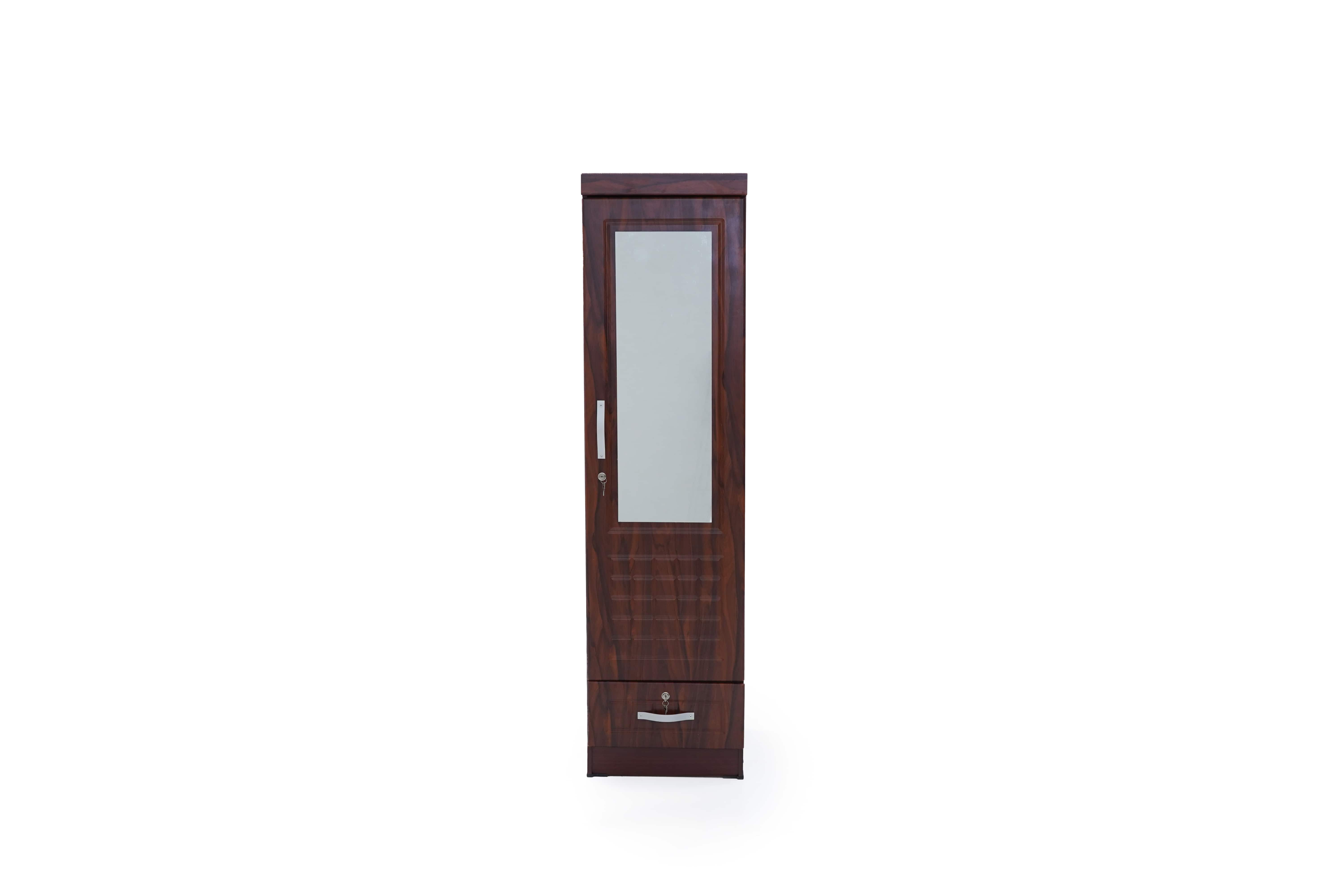 Single door online wooden wardrobe